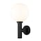 Z-Lite Laurent Outdoor Wall, 1-Light, 12 In.W x 13 In.L x 22.5 In.H, Black/Opal 597B-BK - alternate 1